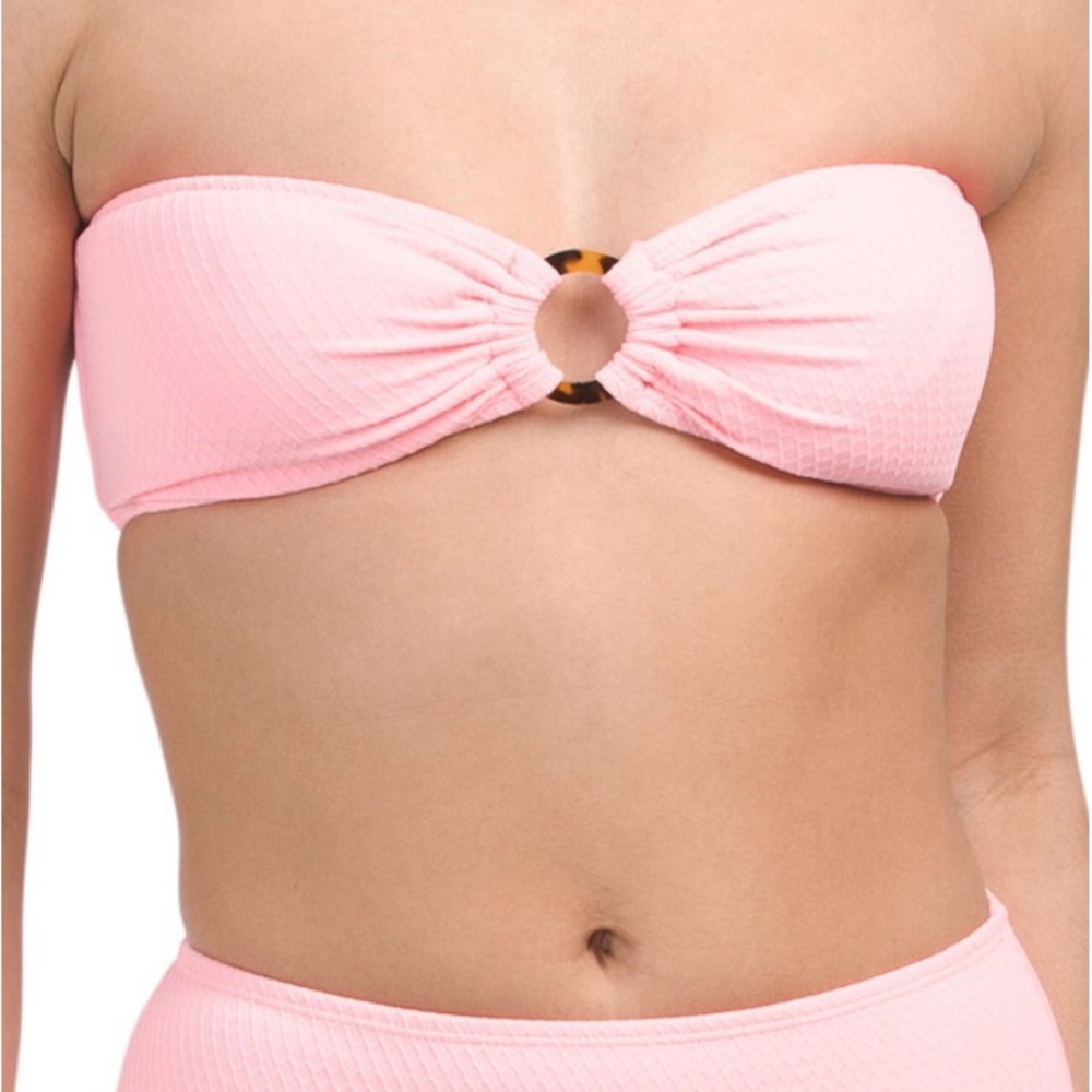 Cabana Del Sol textured bandeau swim top NWT